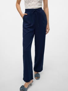 Vero Moda VMJESMILO Mid waist Trousers -Navy Blazer - 10287363