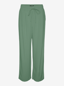 Vero Moda VMJESMILO Normaali vyötärö Housut -Hedge Green - 10287363