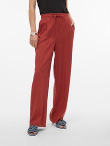 Vero Moda VMJESMILO Mittlere Taille Hose -Barn Red - 10287363
