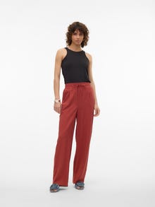 Vero Moda VMJESMILO Mittlere Taille Hose -Barn Red - 10287363
