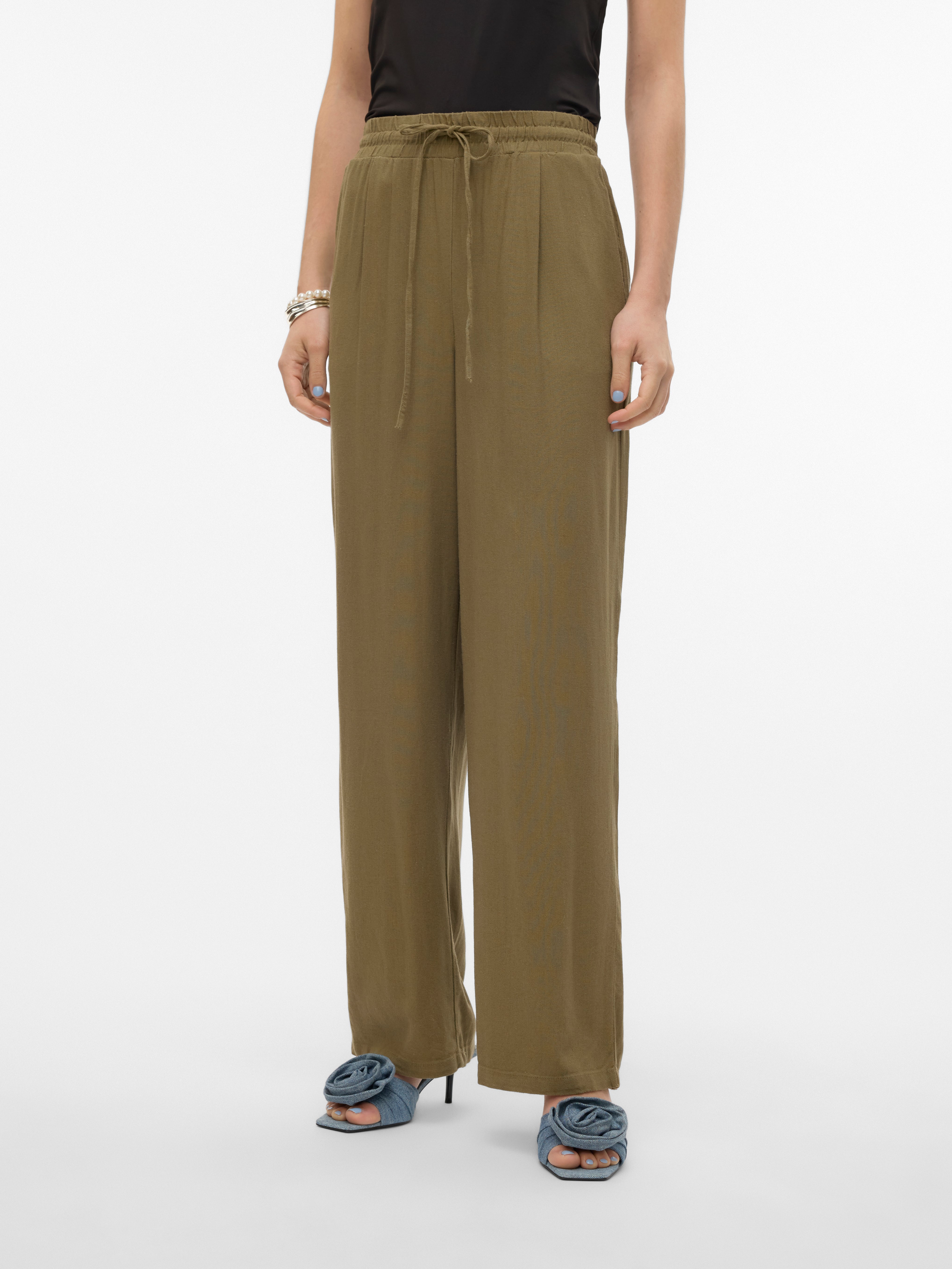 VMJESMILO Mittlere Taille Hose | Mittelbraun | Vero Moda® 