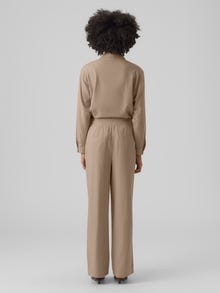Vero Moda VMJESMILO Mid waist Trousers -Silver Mink - 10287363