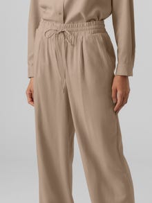 Vero Moda VMJESMILO Mid waist Trousers -Silver Mink - 10287363