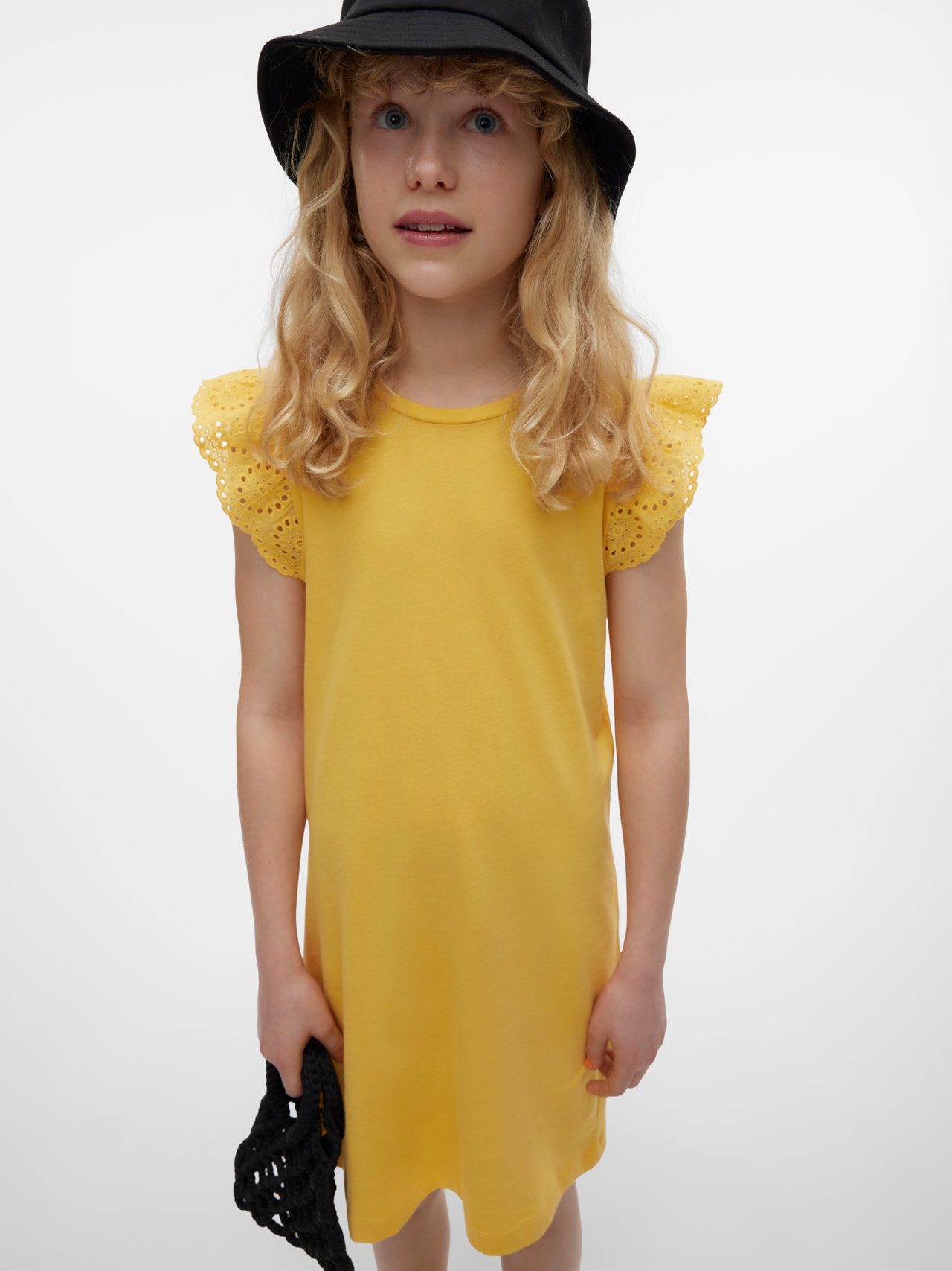 Vero Moda VMEMILY Kort kjole -Golden Cream - 10287398