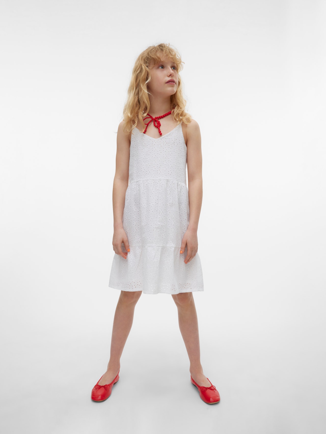 Vero Moda VMCAITLYN Kort kjole -Bright White - 10287405