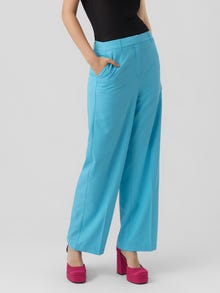 Vero Moda VMTROIANZELDA Mittlere Taille Hose -Aquarius - 10287434