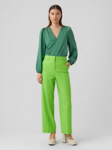 Vero Moda VMTROIANZELDA Mittlere Taille Hose -Jasmine Green - 10287434