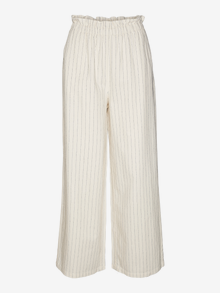 Vero Moda VMMINASAIY High rise Trousers -Oatmeal - 10287512
