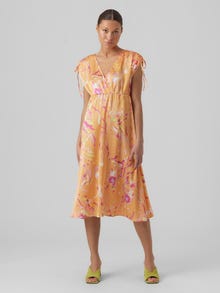 Vero Moda VMHEART Lange jurk -Mock Orange - 10287519