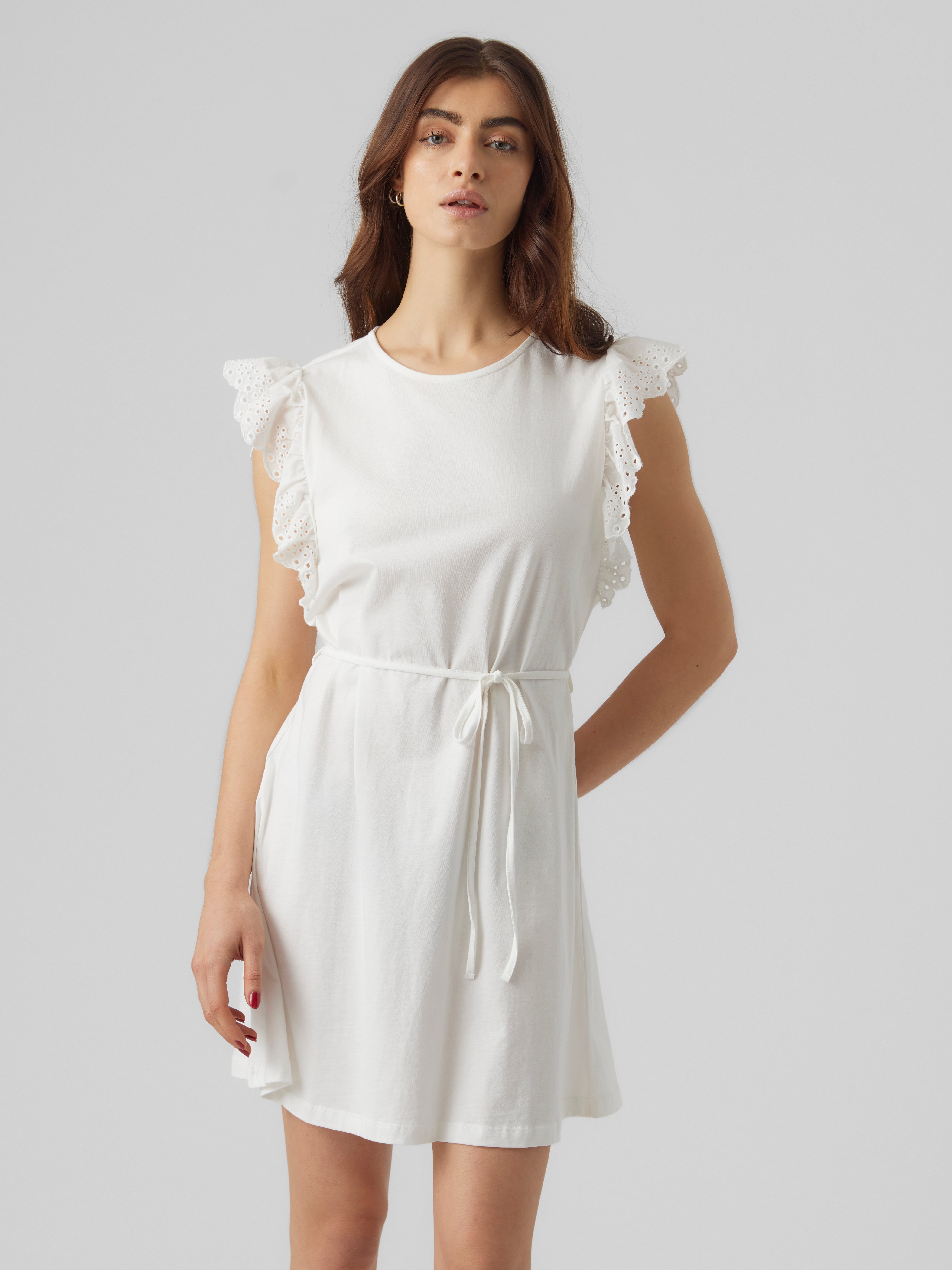 VMELIS Korte jurk White Clear Vero Moda