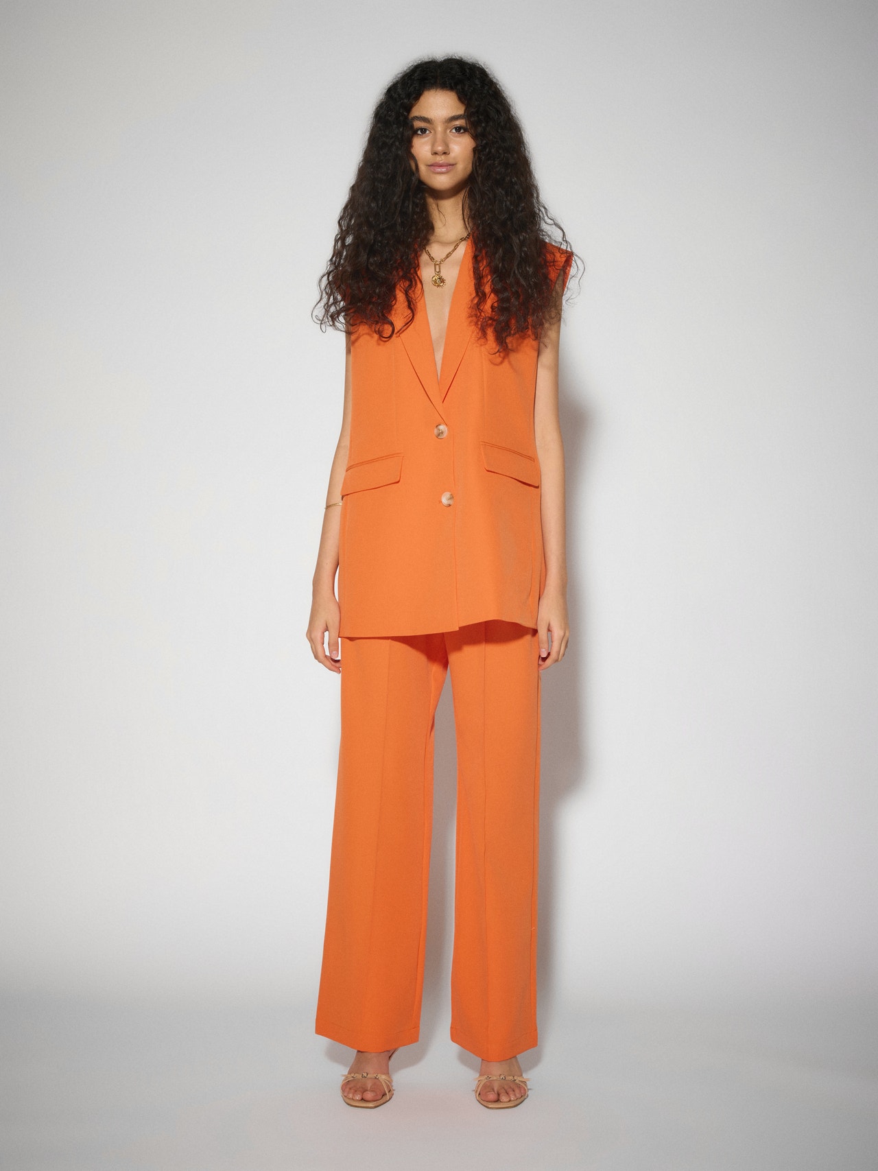 Vero Moda SOMETHINGNEW X KLARA HELLQVIST Trousers -Exotic Orange - 10288151