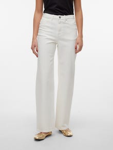 Vero Moda VMTESSA Hohe Taille Weit geschnitten Jeans -Bright White - 10288257