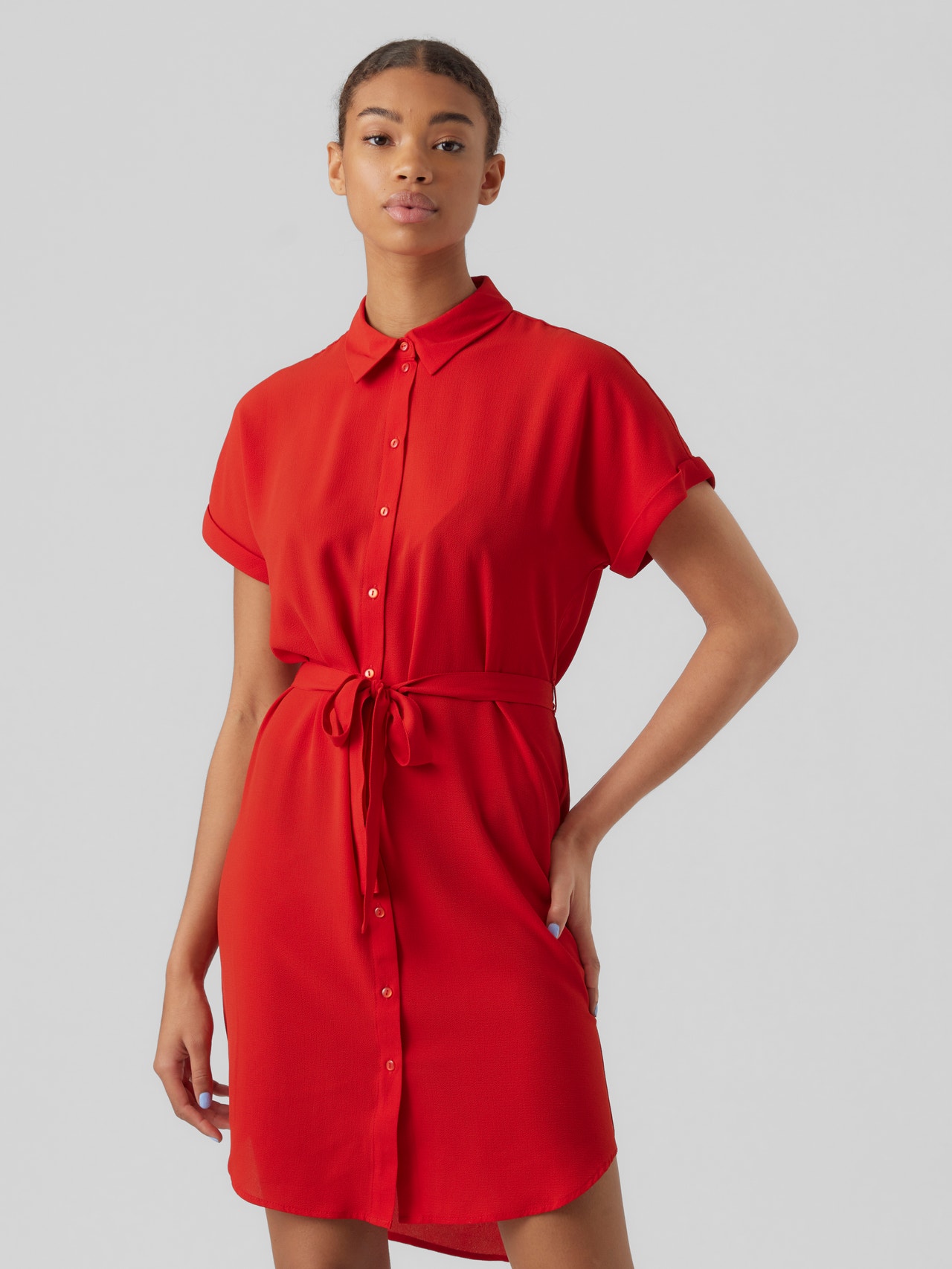Vero Moda VMSASHA Krótka sukienka -Chinese Red - 10288496