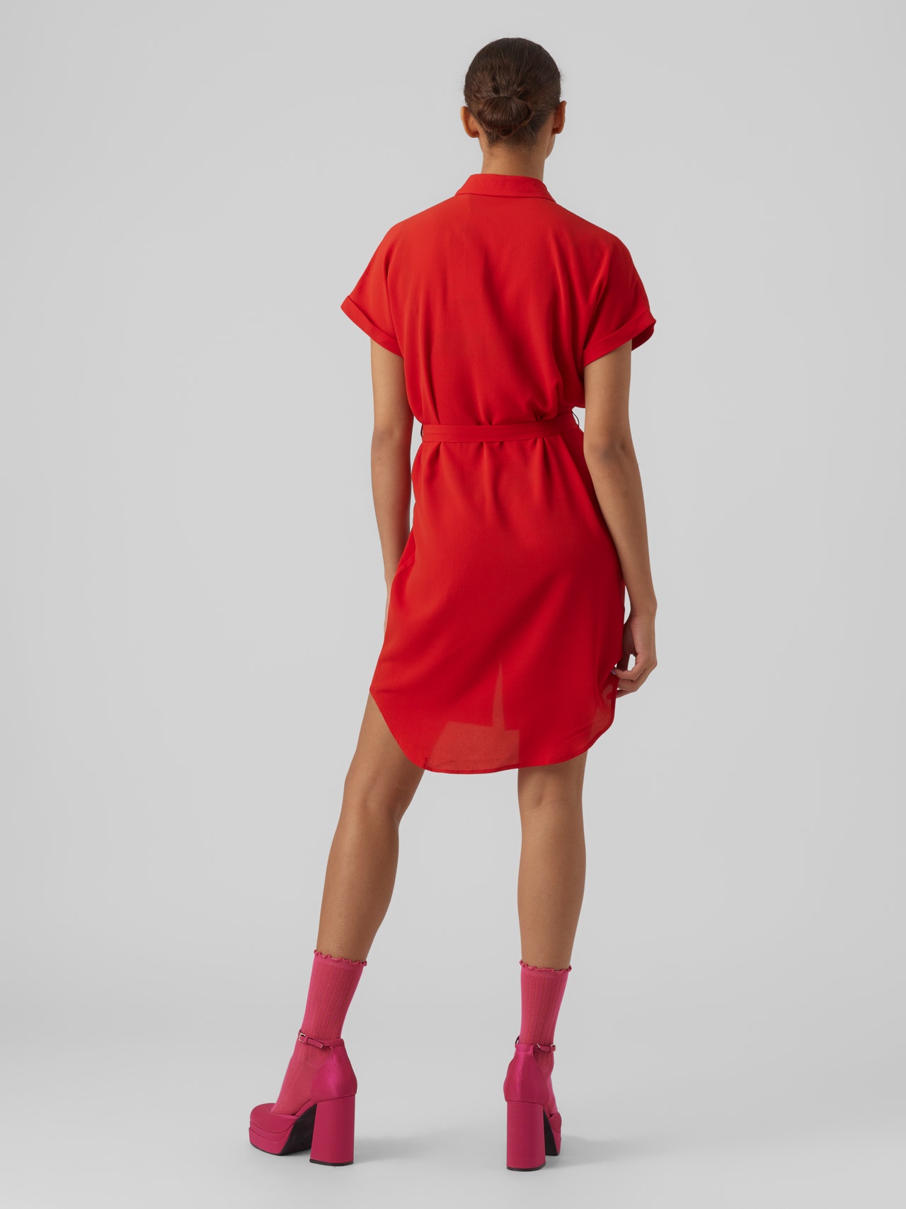 Vero Moda VMSASHA Kurzes Kleid -Chinese Red - 10288496
