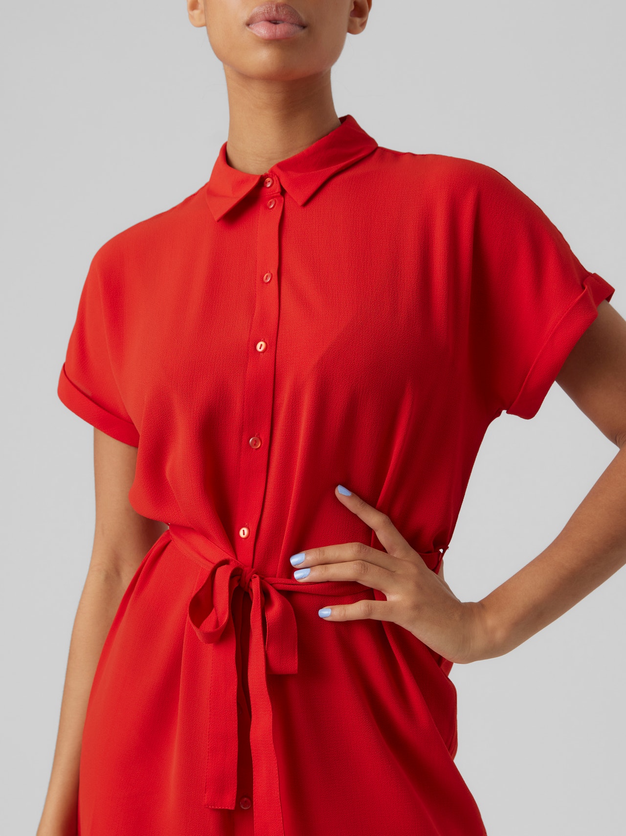 Vero Moda VMSASHA Kort kjole -Chinese Red - 10288496