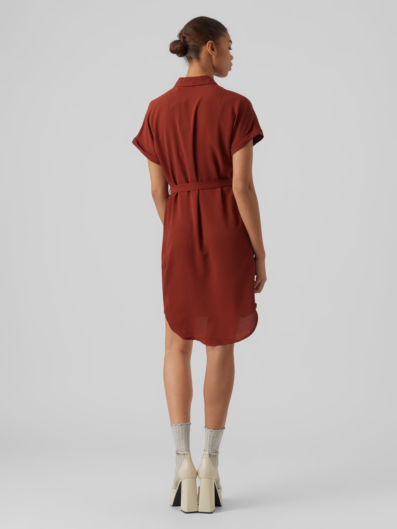 Vero Moda VMSASHA Kort kjole -Madder Brown - 10288496