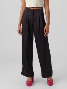 Vero Moda VMLANALIVIA High rise Trousers -Black - 10288525