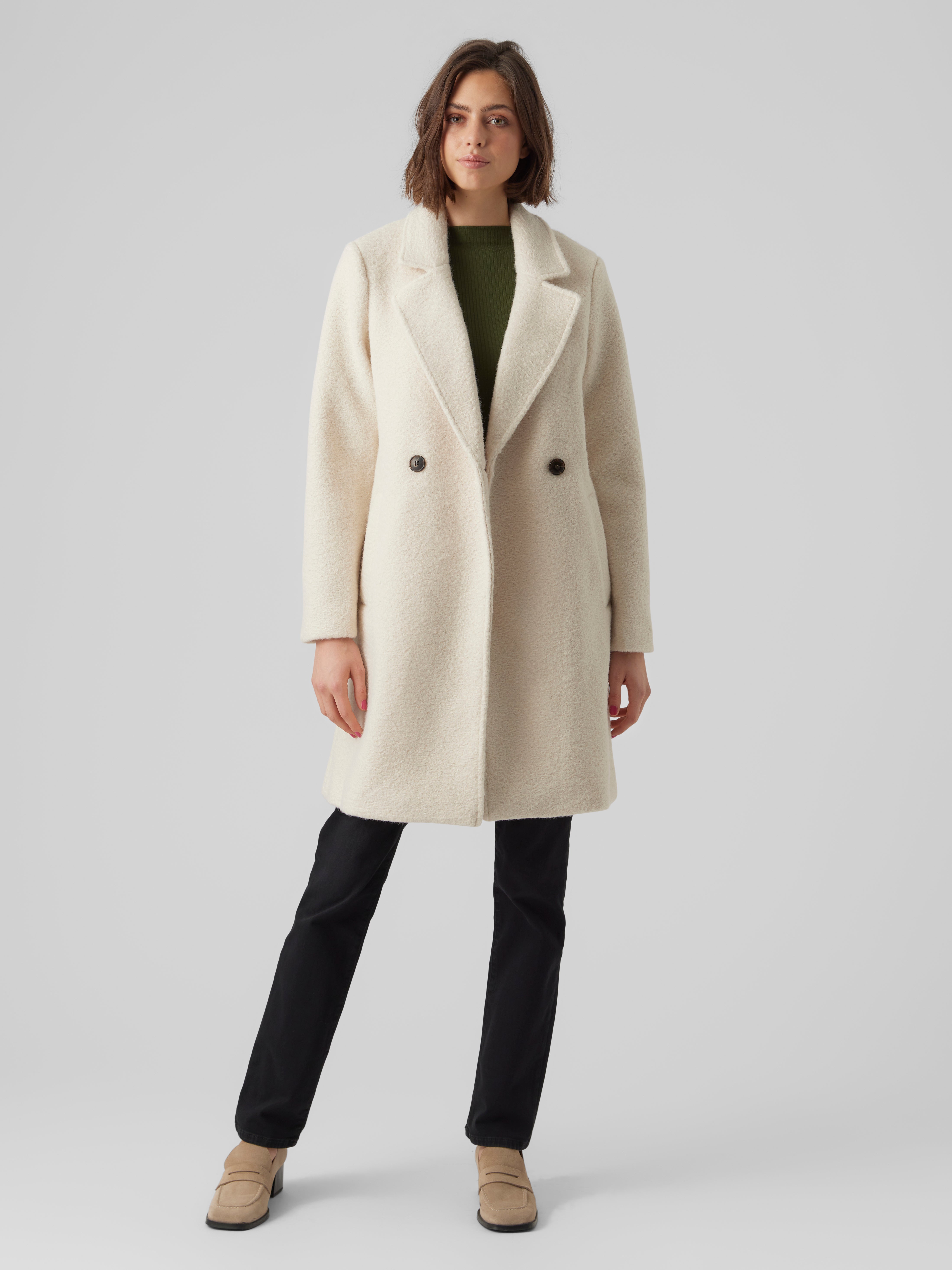 Mint velvet cream double clearance breasted coat