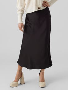 Vero Moda VMCLOE Høj talje Lang nederdel -Black - 10288631