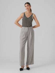 Vero Moda VMDINA Trousers -Light Grey Melange - 10288679