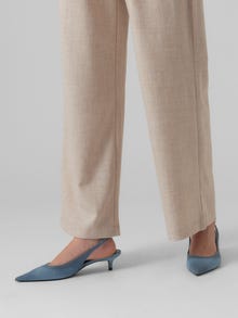Vero Moda VMDINA High rise Trousers -Oatmeal - 10288679