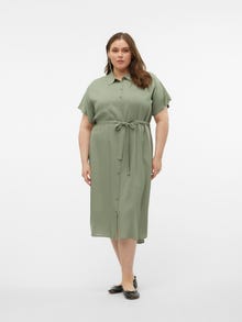 Vero Moda VMBUMPY Long dress -Hedge Green - 10288805