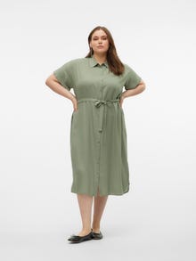 Vero Moda VMBUMPY Long dress -Hedge Green - 10288805