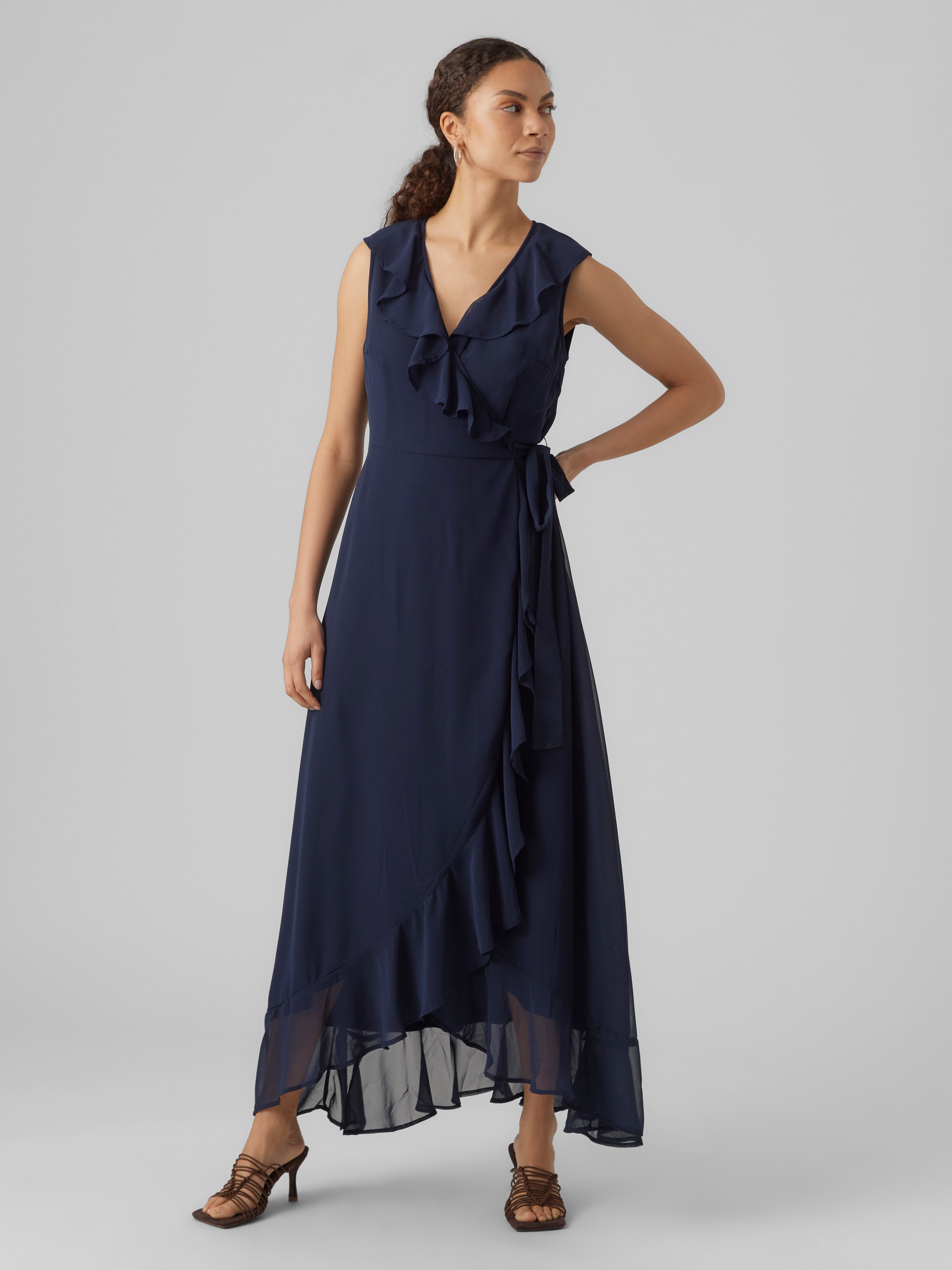 Vero moda navy blue dress sale