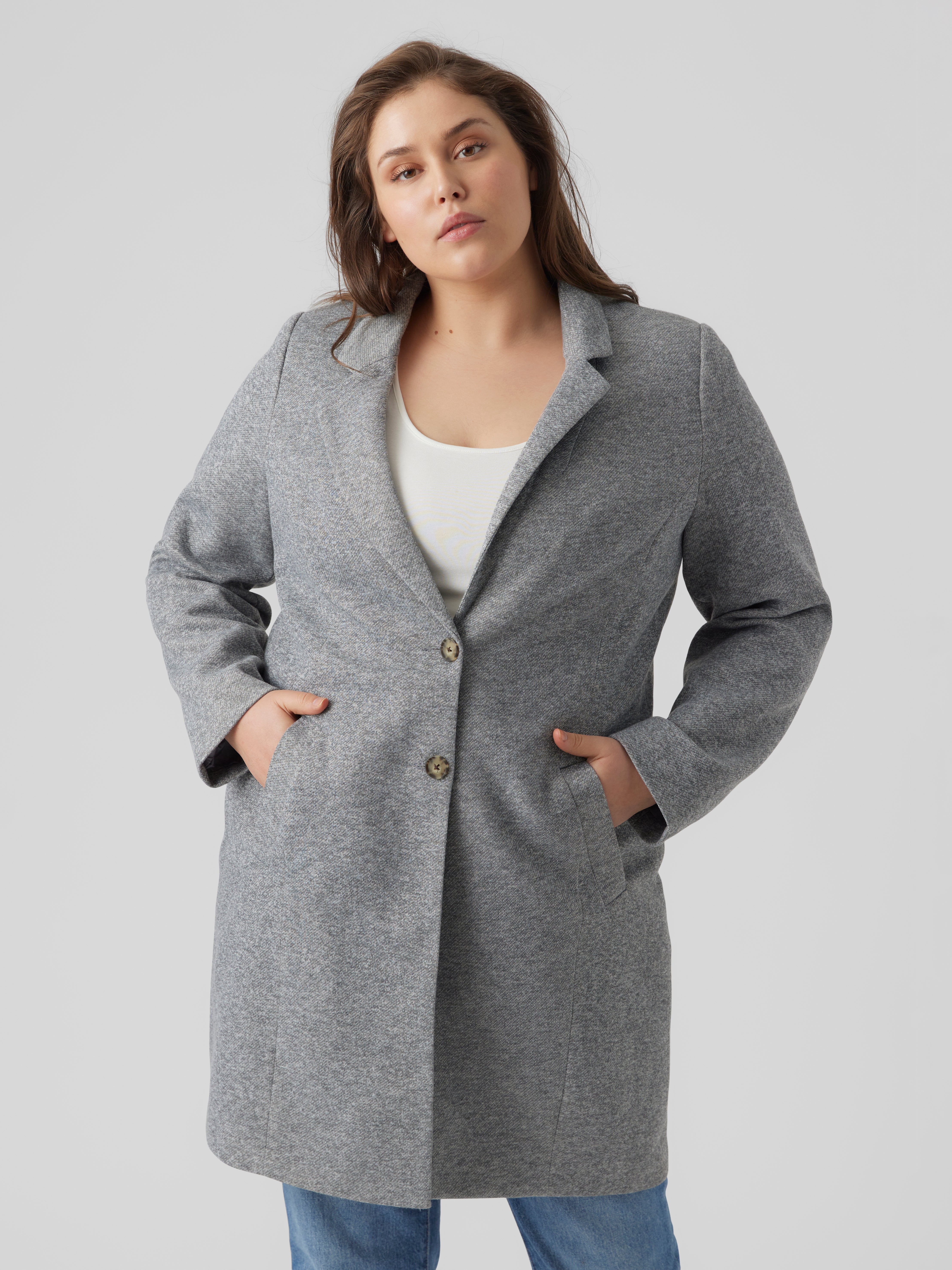 Vero moda hotsell grey wool coat