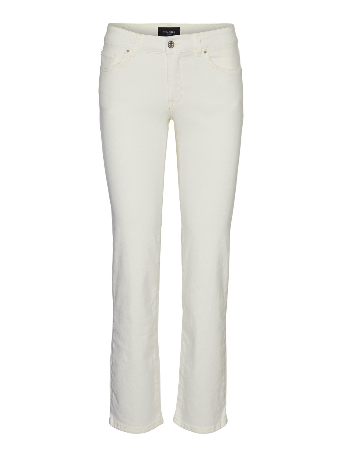 Vero Moda VMDAF Mid Rise Gerade geschnitten Jeans -Ecru - 10289168