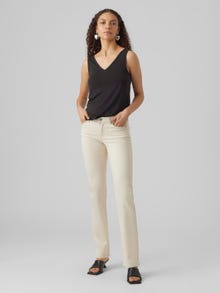 Vero Moda VMDAF Vita media Straight Fit Jeans -Ecru - 10289168