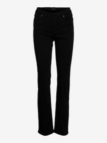 Vero Moda VMDAF Middels høyt snitt Straight Fit Jeans -Black - 10289169