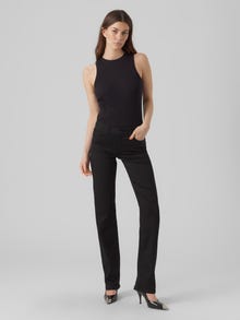 Vero Moda VMDAF Normaali vyötärö Straight fit Farkut -Black - 10289169