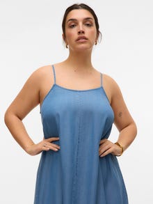 Vero Moda VMCHARPER Lang kjole -Medium Blue Denim - 10289254