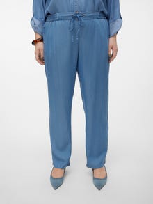 Vero Moda VMHARPER Mid waist Trousers -Medium Blue Denim - 10289259