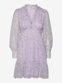 Vero Moda VMNOABELLE Kort klänning -Lavender Frost - 10289317
