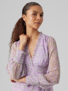 Vero Moda VMNOABELLE Kort klänning -Lavender Frost - 10289317