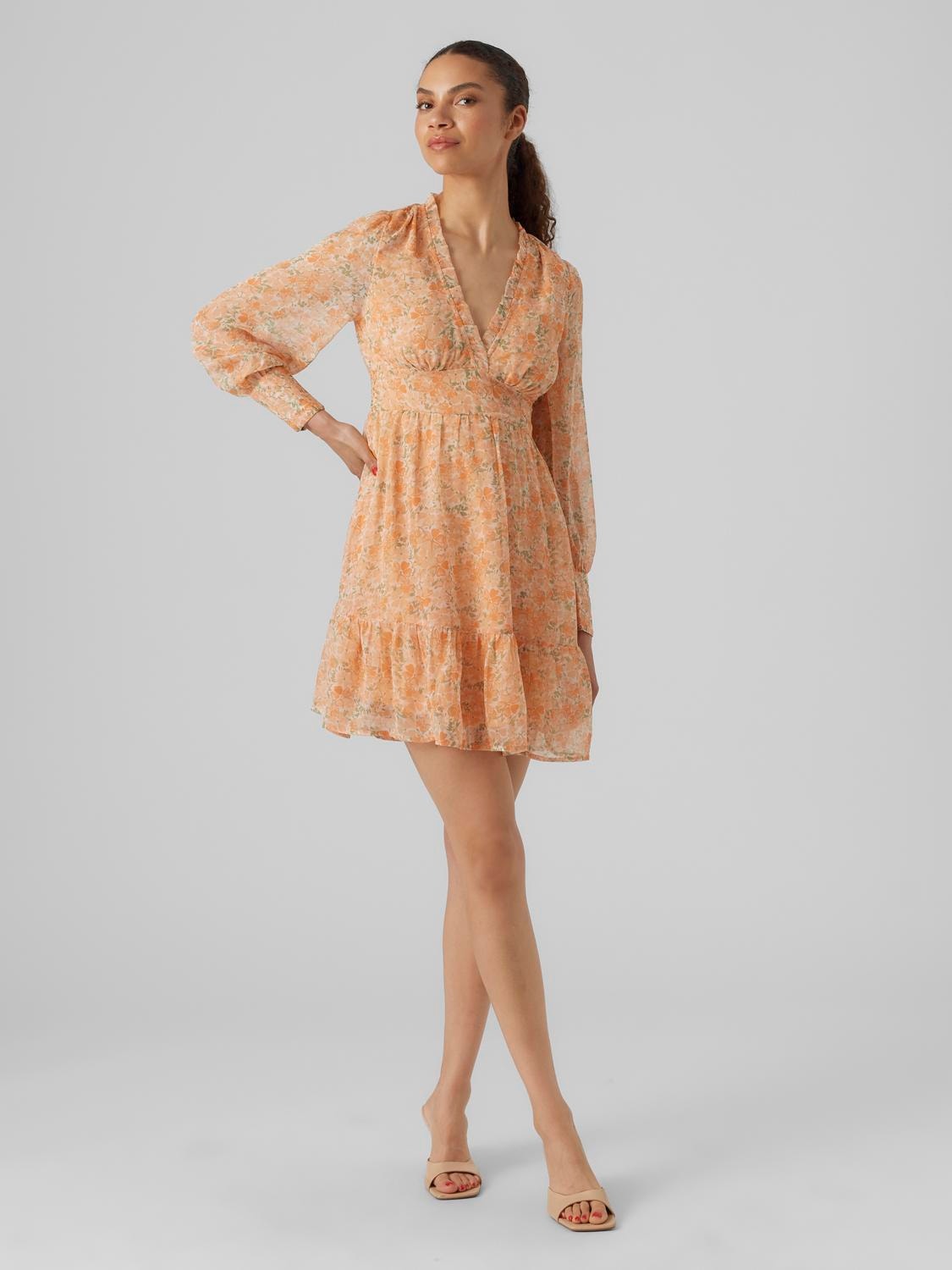 Vero Moda VMNOABELLE Kort kjole -Cantaloupe - 10289317