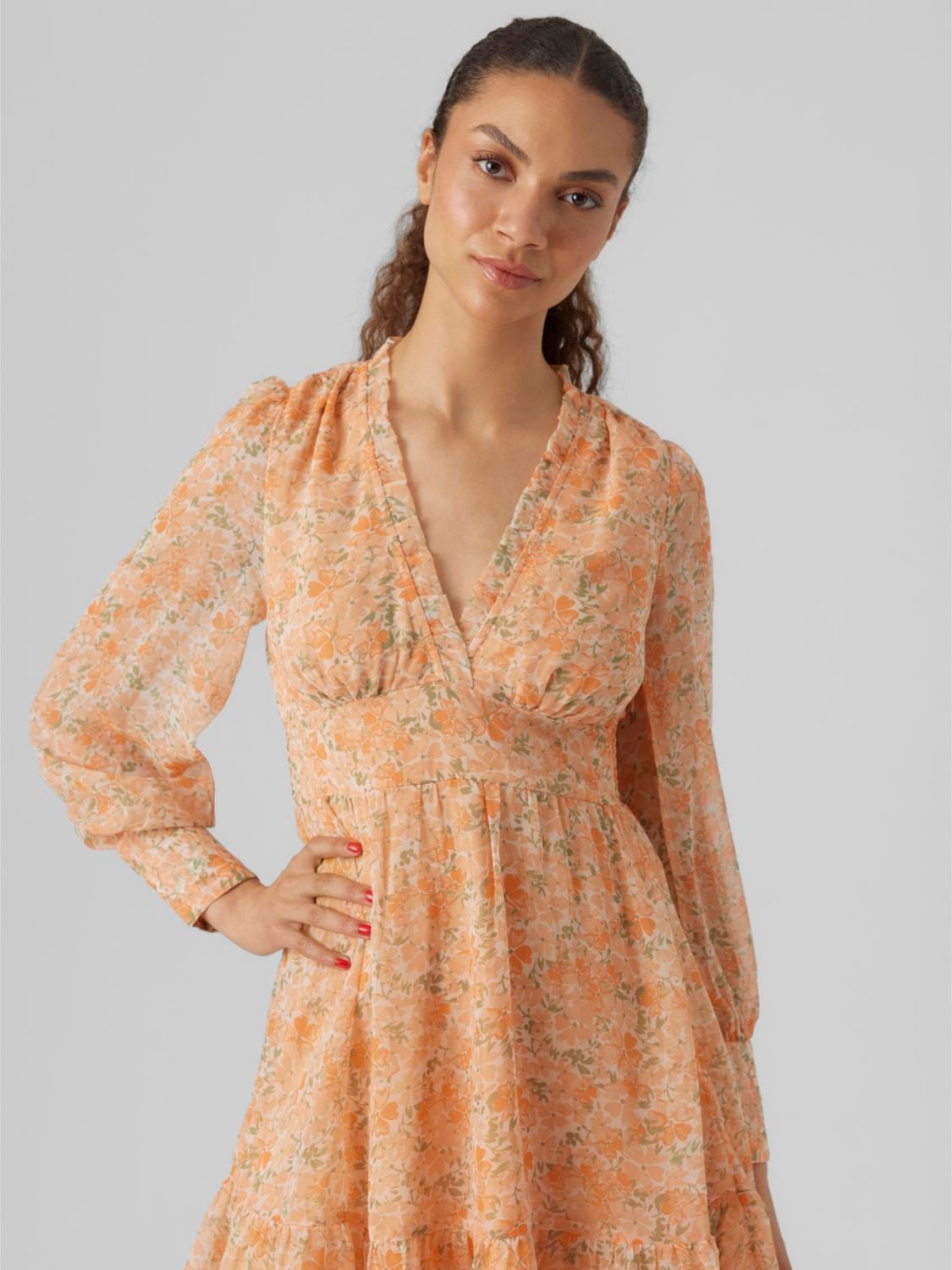 Vero Moda VMNOABELLE Kort kjole -Cantaloupe - 10289317