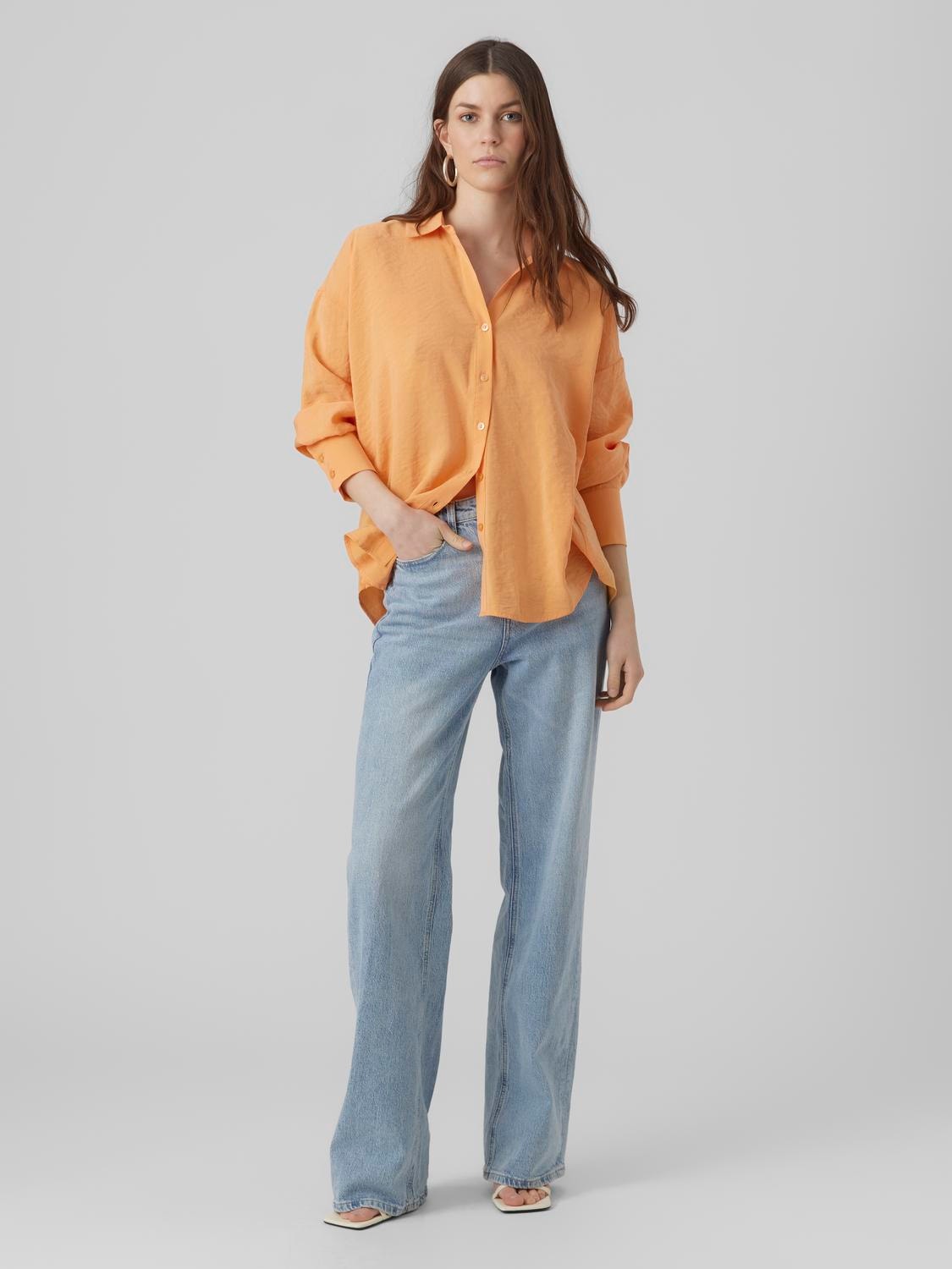 Vero Moda VMQUEENY Skjorte -Mock Orange - 10289349