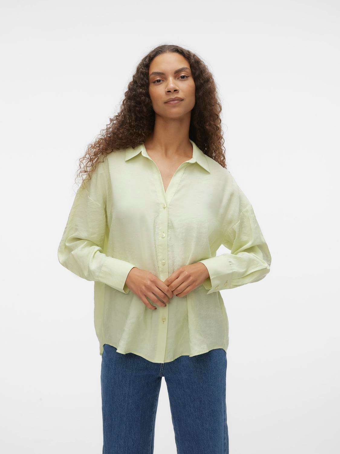Vero Moda VMQUEENY Overhemd -Lime Cream - 10289349