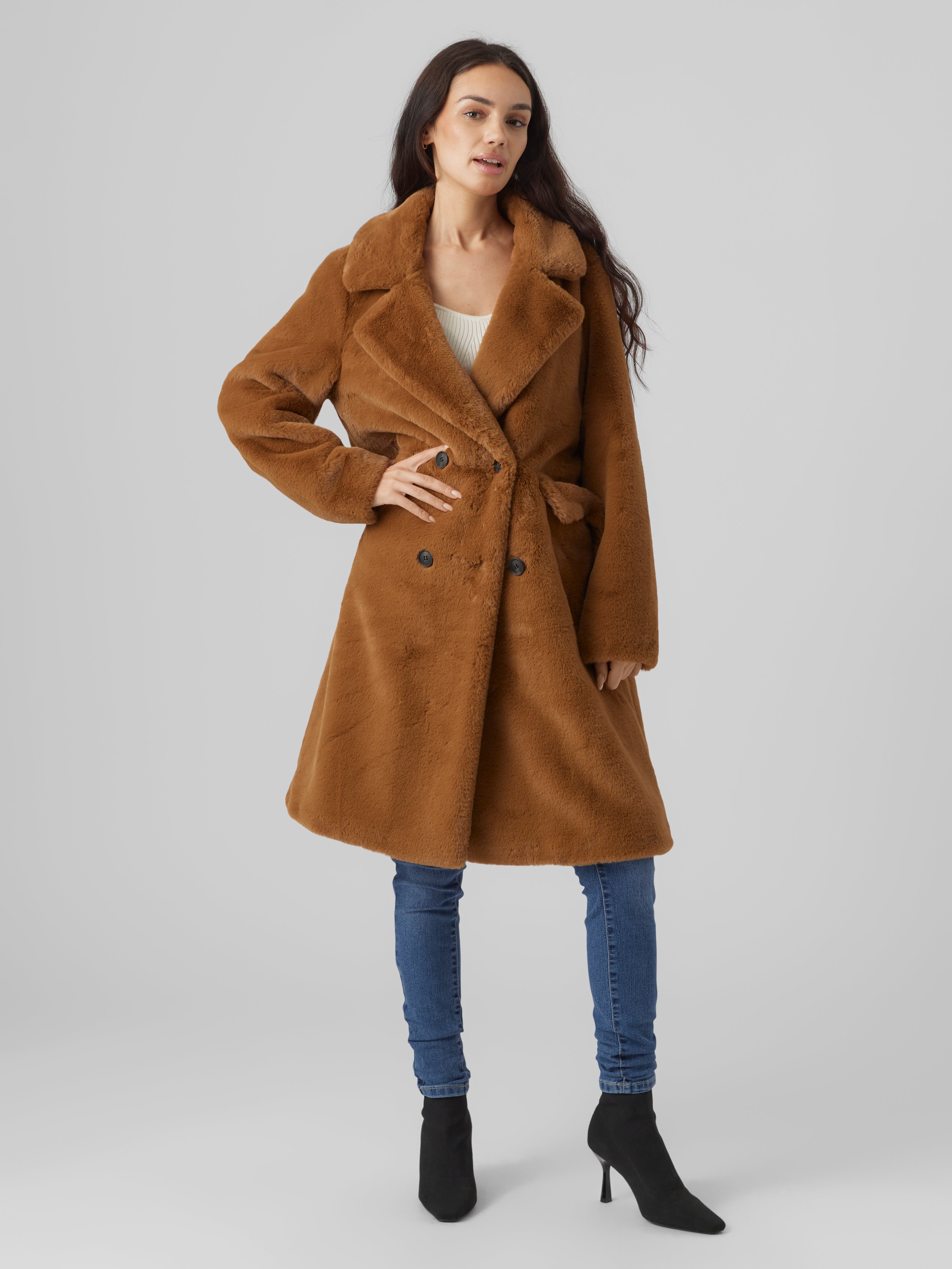 Vero moda best sale long teddy coat