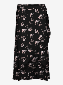 Vero Moda VMSMILLA High waist Long skirt -Black - 10289510