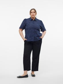 Vero Moda VMCJESMILO Mid waist Trousers -Black - 10289648