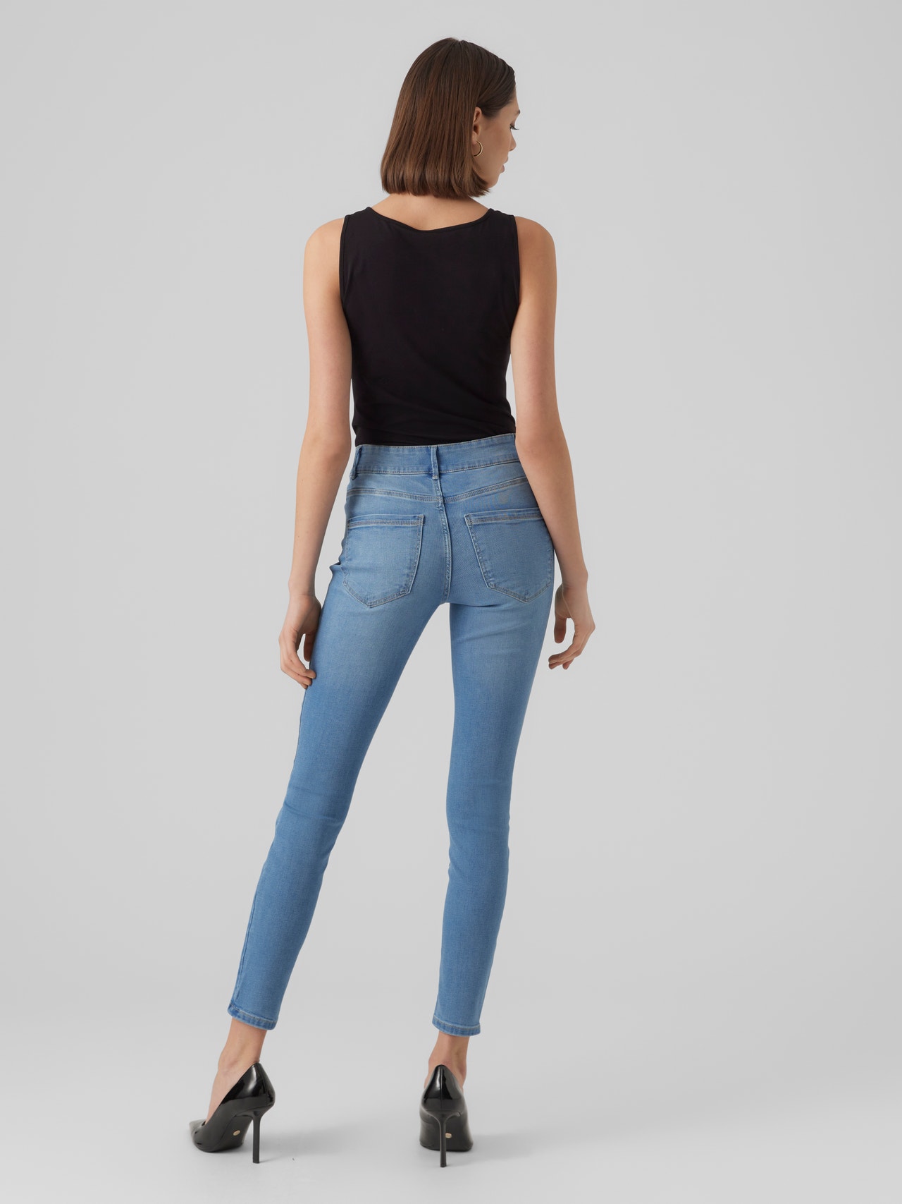 Skinny High rise Jeans Blue | Vero Moda®