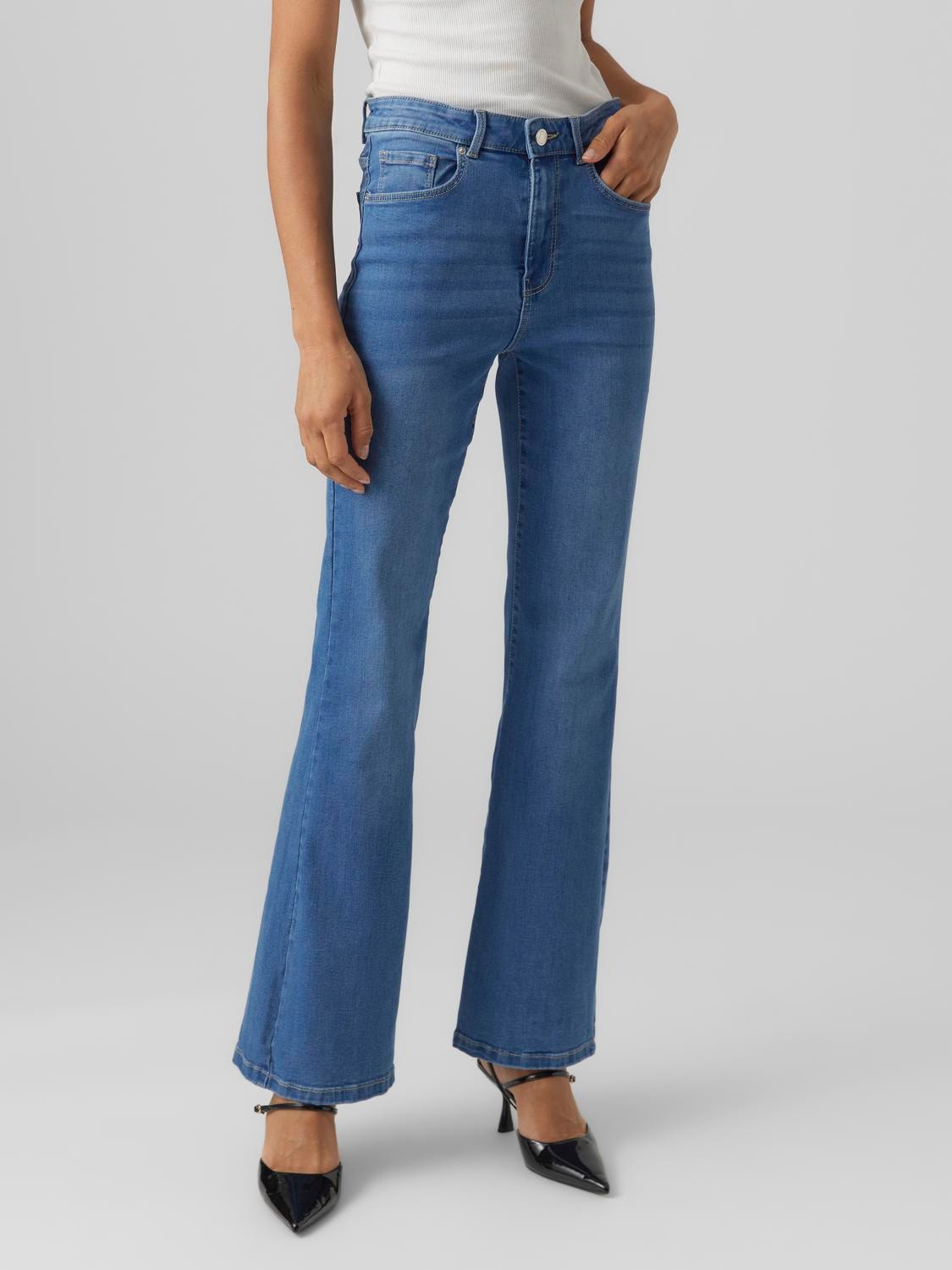 Vero Moda VMSELINA Flared Fit Jeans -Medium Blue Denim - 10289743