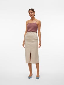 Vero Moda VMWILD Korkea vyötärö Pitkä hame -Pumice Stone - 10289850
