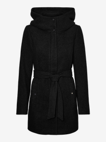 Vero Moda Kapuuts Regulaarsed varrukad Jope -Black - 10289864