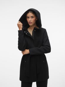 Vero Moda Kapuuts Regulaarsed varrukad Jope -Black - 10289864