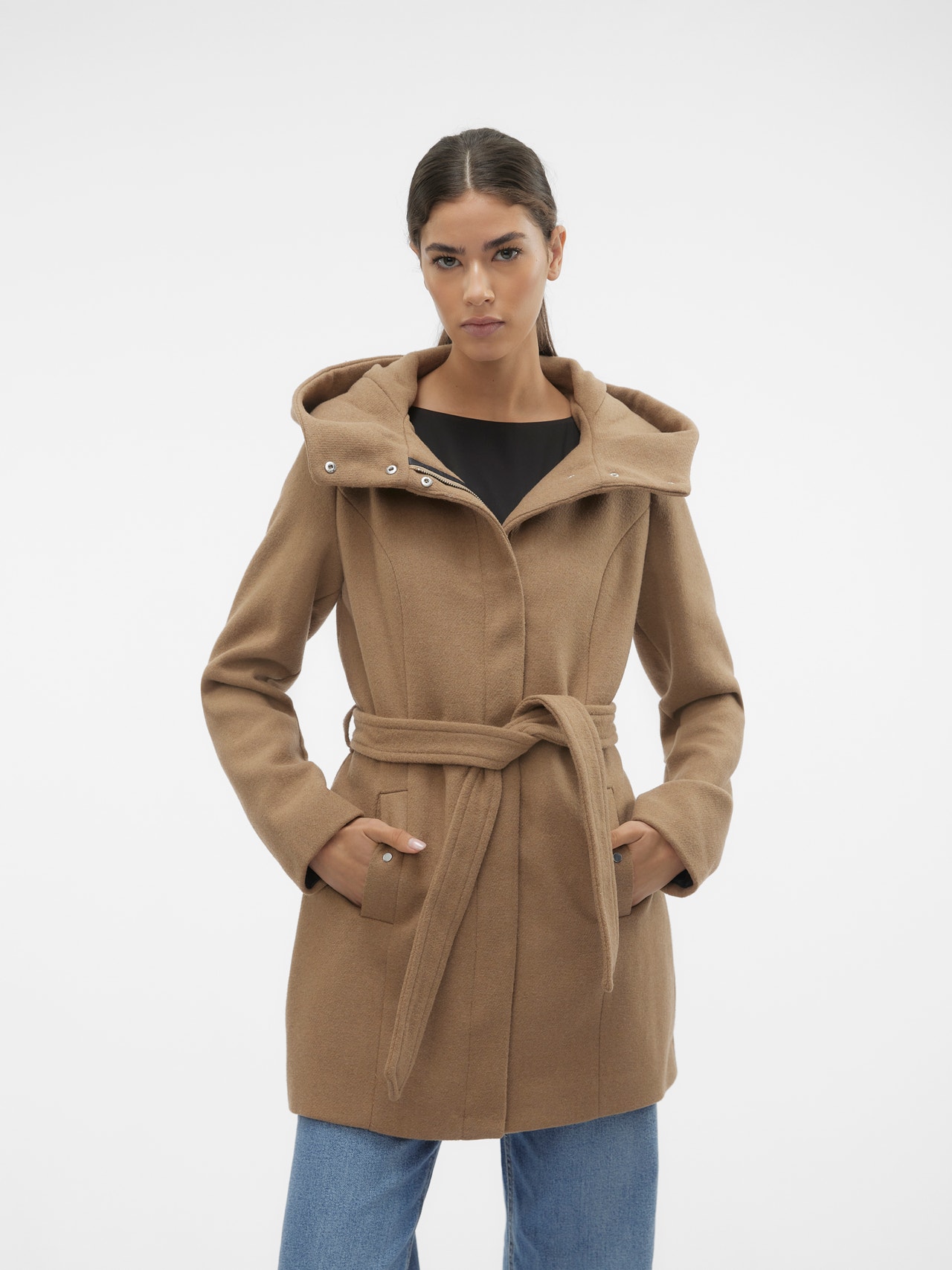Veste oversize marron en suédine effet bomber Veste oversize marron en suédine effet bomber